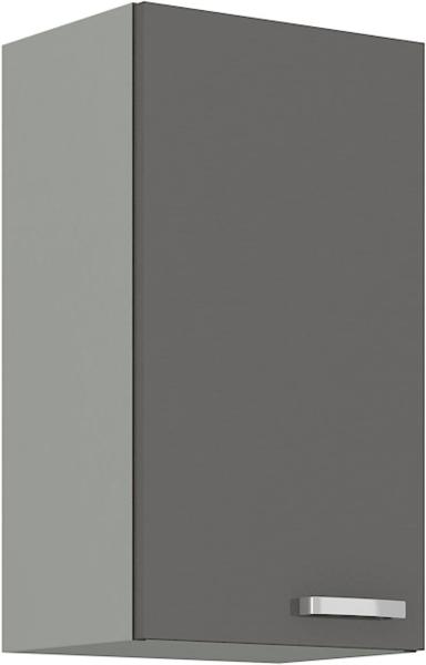 Küchen Hängeschrank 45 Hochglanz Grau Küchenzeile Küchenblock Küche Grey Bianca