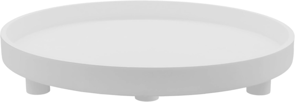 Spetebo Tablett XL Dekotablett rund auf Füßen 38 x 6 cm, MDF, (Anzahl, 1-tlg, Stück), mit Rand