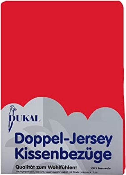 DUKAL Kissenbezüge aus hochwertigem Doppel-Jersey, 100% Baumwolle, (1 Stück), 40x40 cm, mit Reißverschluss, Made in Germany