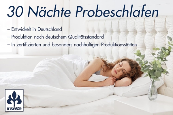 Kaltschaummatratze Stella mit 7 Liegezonen, Irisette, 18 cm hoch, optimale Körperkonturanpassung, produziert in Deutschland Bild 5