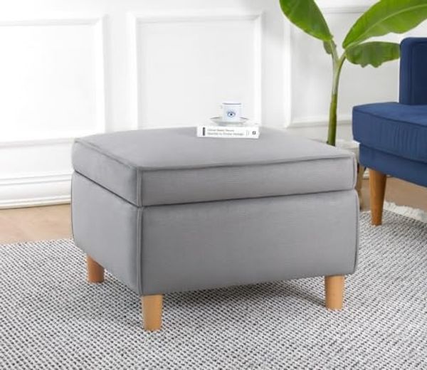 Hocker, 'Roscen', 43 x 63 x 63, Grau