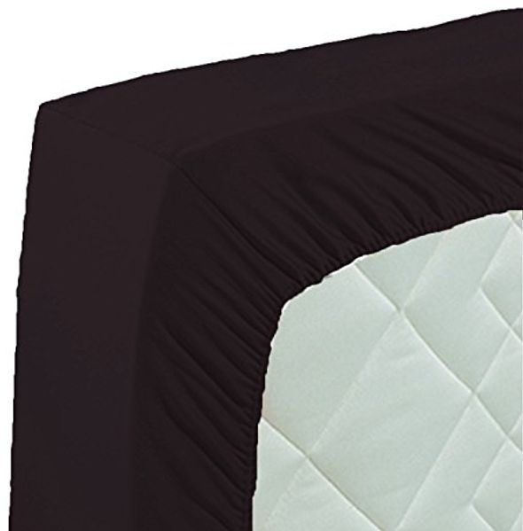 Uni-Mako-Satin Spannbettlaken - Curt Bauer 90x200 cm-Fb. 3318 schwarz