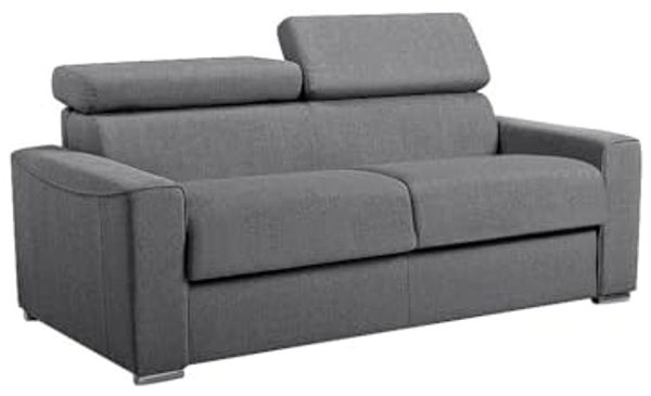 Vente-unique - VIZIR Sofa Stoff Grau - B 223 cm94 cm x H 110 cm95 cm x L 196 cm