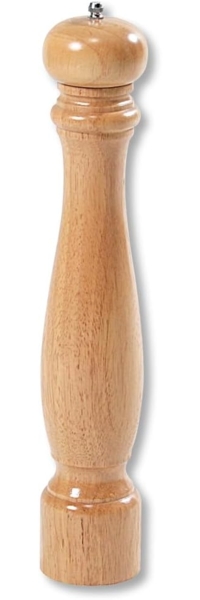KESPER 13664 Pfeffermühle, Gummibaum, natur lackiert, Höhe: 40 cm