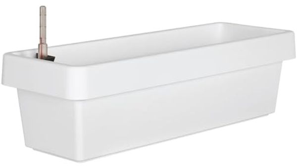Geli Bewässerungsblumenkasten Viva Kunststoff weiß 40 cm
