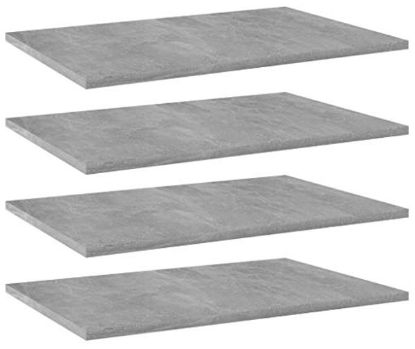 vidaXL Bücherregal-Bretter 4 Stk. Betongrau 60x40x1,5 cm Holzwerkstoff 805258