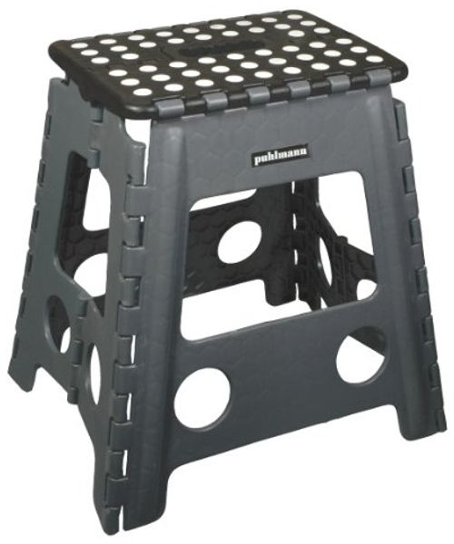 Cabanaz Puhlmann Klapptritt XL "James" Grau H 40cm Hocker Klapphocker Tritt 1.