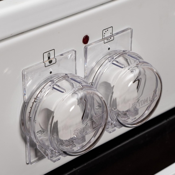 Herd Kindersicherung Set, für 6 Knöpfe, transparenter Kleber, mit Backofentür Babysicherung in Schwarz, für max. Ø 4,9 cm und 4 cm hohe Herdknöpfe mit min. 6,1 cm Abstand Mitte-Mitte, Herdschutz Kit Bild 9