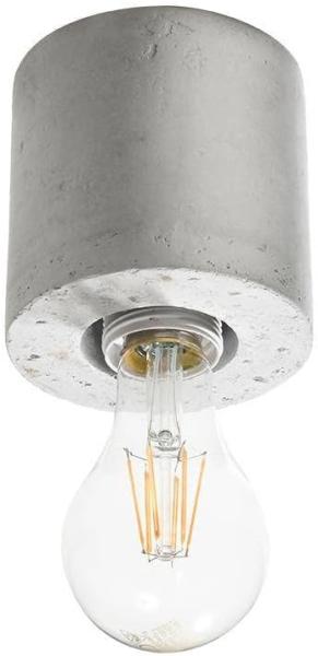 Deckenlampe, Beton grau, rund, H 10 cm