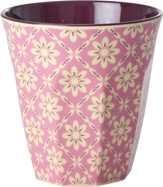 Rice Graphic Flower Print Melamin Becher Medium