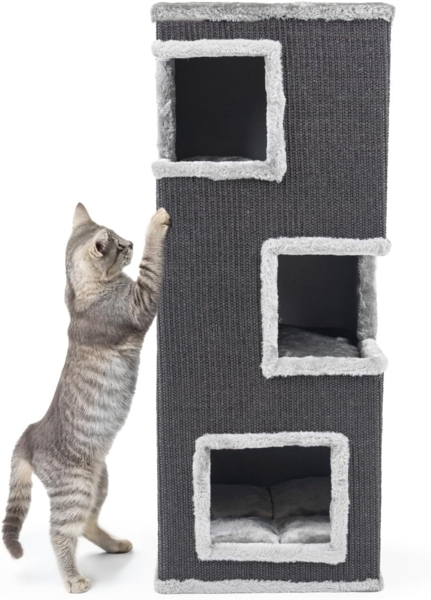 Canadian Cat Company Kratzbaum Kratzturm Patrick, Katzenhaus, Kratzbaum, 35 x 35 x 90 cm