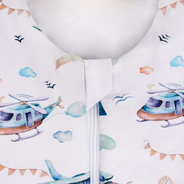 LULANDO Art. Schlummersack mit Füßen, Schlafsack Tup Tup, Länge: 110 cm, 100 % Baumwolle, antiallergischer Silikonvliesstoff (2-3 years, Plane) Bild 2