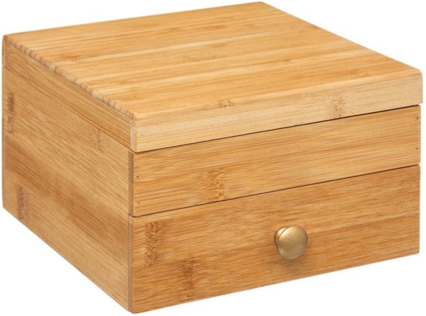 5five Simply Smart Schmuckkasten mit Schublade, Schmuckbox, Aufbewahrung, Bambus, Samt, 161016