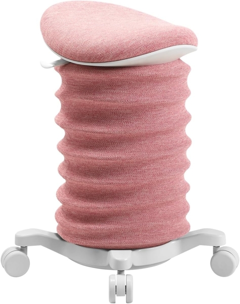 TOPSTAR Sitness 4D mit Rollen AGR-Zertifiziert Dynamischer Sitzhocker Papyrus - Rose ergonomischer Bürohocker - höhenverstellbar - stärkt den Rücken - entlastet die Bandscheiben