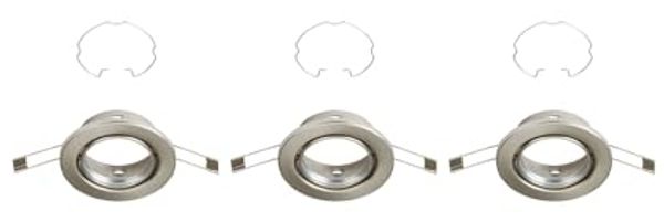 Briloner 3er Set Einbauleuchten nickel-matt Ø 8,6 cm