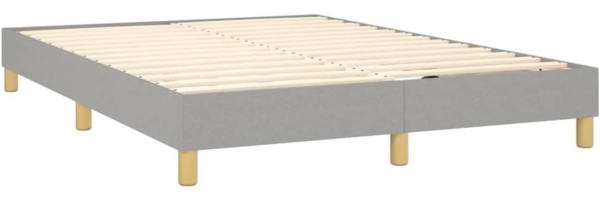 vidaXL Boxspringbett mit Matratze Hellgrau 140x200 cm Stoff 3140617 Bild 4