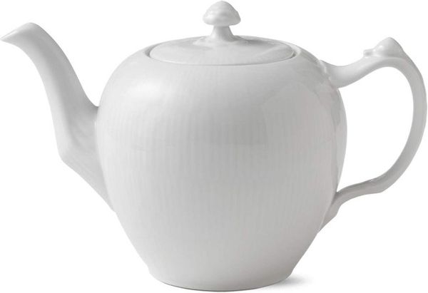 Royal Copenhagen White Fluted Teekanne mit Deckel 100 cl
