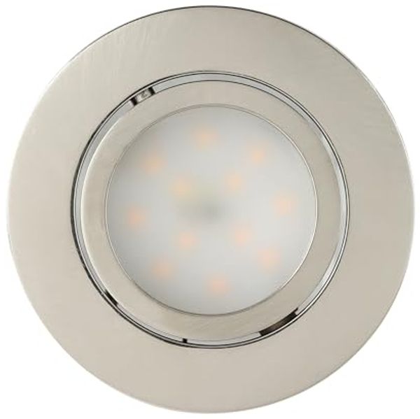 Eglo 95853 3er-Set Hochvolt LED Einbauleuchten PINEDA Ø 8,4cm in nickel-matt 3000K schwenkbar