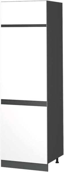 Vicco Kühlumbauschrank Küchenschrank Küchenmöbel R-Line J-Shape 60 cm modern (Anthrazit-Weiß)