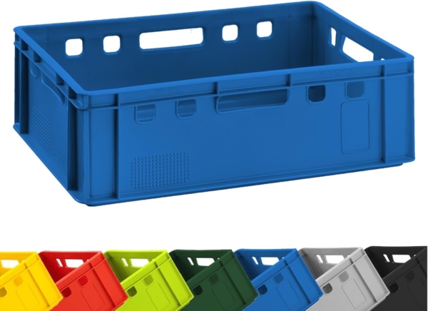 Fleischkiste E2 Fleischerkiste Blau 60x40x20cm Metzgerkiste Lagerkiste Stapelkiste | Eurobox Made in Germany lebensmittelecht, robust, stapelbar