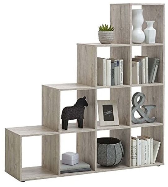FMD Möbel - MEGA 2 - Raumteiler - melaminharzbeschichtete Spanplatte - Sandeiche Nb - 138,5 x 143,5 x 33cm