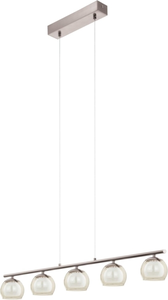 Eglo 94319 LED Hängeleuchte ROMAGNESE Glas satiniert amber, weiß max. 5X3,3W L:90cm B:10,5cm H:110cm 3000K