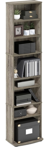 Furinno JAYA Platzsparender Multimedia-Lagerturm, Französische Eiche