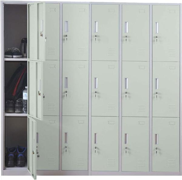 Schließfach Boston T829, Schließfachschrank Wertfachschrank Spind, Metall 18 Fächer ~ grün