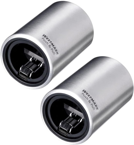 WESTMARK Flaschenöffner 2 Automatische Kapselheber, Zum Öffnen von Kronkorken-Flaschen, Push&P