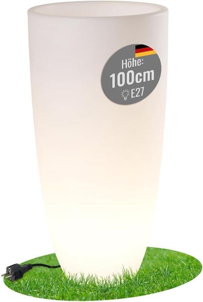 Blumentopf LED Shining Curvy Pot (white XL E27)