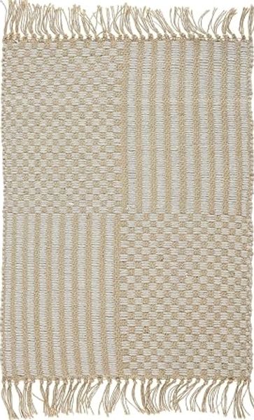 Teppich beige 50x80 cm Kurzflor zweiseitig ADABAG