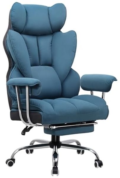 GTPLAYER Gaming-Stuhl Gamer Stuhl, Ergonomischer Bürostuhl mit Fußstütze, Kopfstütze und Lendenstütze