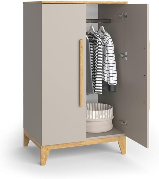 Vitalispa Kinderkleiderschrank Cashmere-Eiche 70 x 120 cm, Malia