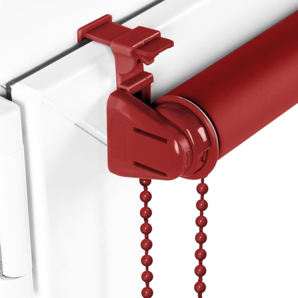 Verdunkelungsrollo Klemmfix ohne Bohren 100x150 cm Rot Verdunklungsrollo Fensterrollo Rollo Seitenzugrollo Klemmrollo für Fenster & Tür Bild 2