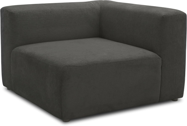 DOMO. collection Ecksessel 800013, Sessel, quadratisch mit gepolsterte Rückenlehne, Modul-Element, Sofa, Polsterecke, Eckcouch, Polstergarnitur 108 x 108 x 69 (BxTxH), grau
