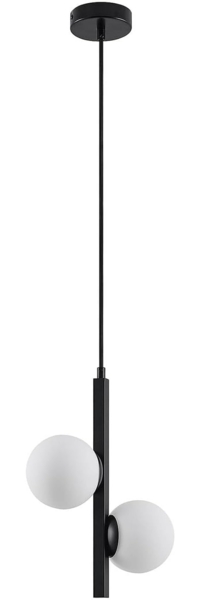 Lucande Hängeleuchte Emarin, Metall, Schwarz IP20, 2 x 8 W