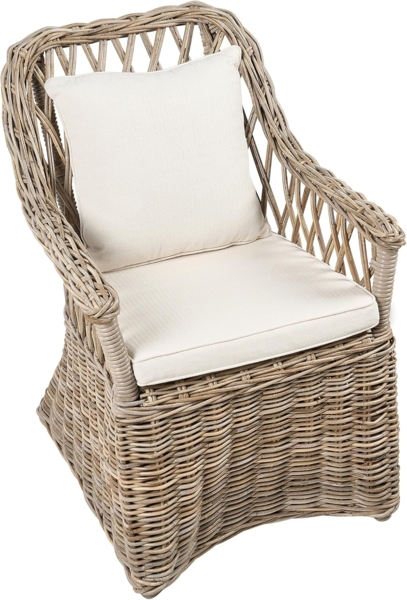 Gartensessel 2er Set MAROS II Rattan Natürlich Bild 7