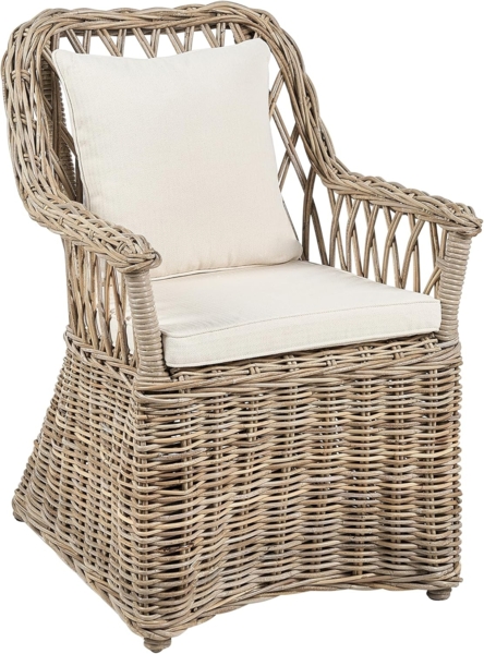 Gartensessel 2er Set MAROS II Rattan Natürlich Bild 4