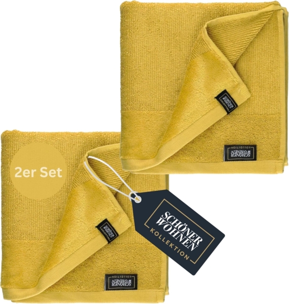 SCHÖNER WOHNEN-Kollektion Handtücher Sense, Frottee (2-St), mit Velourborte, hautschmeichelnde Airtouch Qualität, super weich