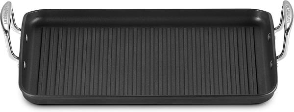 Le Creuset Grillplatte mit Rillen, Aluminium schwarz, 34 x 25 x 2 cm