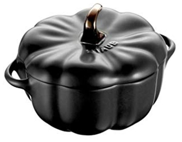 Staub Ceramique Cocotte 15 cm, Kürbis, Schwarz, Keramik