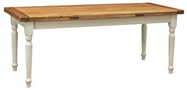 Biscottini Esstisch ausziehbar 200 x 90 x 80 cm | Küchentisch im Landhausstil | Esszimmertisch Holz