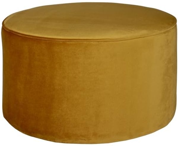 Hocker Sara Samt, Ø 60cm Ocker
