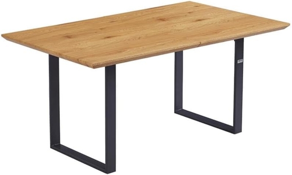 HOME DELUXE Esstisch Eckig Ausziehbar AVENCIA inkl. U-Fuß - 160-200 x 100 cm Light Oak