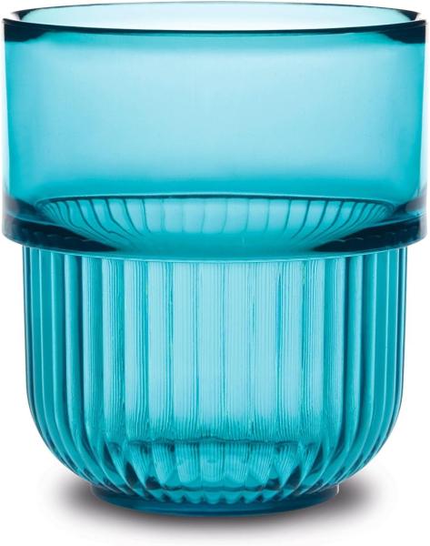 Authentics Kali Becher 2er-Set, Stapelbar, Transparent Ozeanblau, Kunststoff, 1300565
