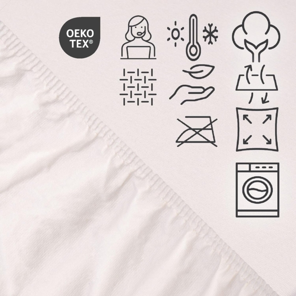 AVANTGARDE Premium Spannbettlaken - 140x200-160x220-40cm Steg - auch für Boxspringbett & Wasserbett - Spannbetttuch, ca. 170g/m² - Bettlaken 100% Jersey Baumwolle (03 Hellgelb) Bild 6