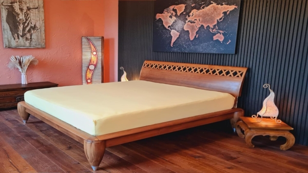 AVANTGARDE Premium Spannbettlaken - 140x200-160x220-40cm Steg - auch für Boxspringbett & Wasserbett - Spannbetttuch, ca. 170g/m² - Bettlaken 100% Jersey Baumwolle (03 Hellgelb) Bild 4