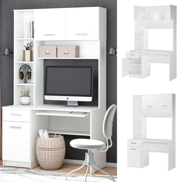 Schreibtisch Crossline Weiß 120.1 x 59.5 cm Vicco Bild 2