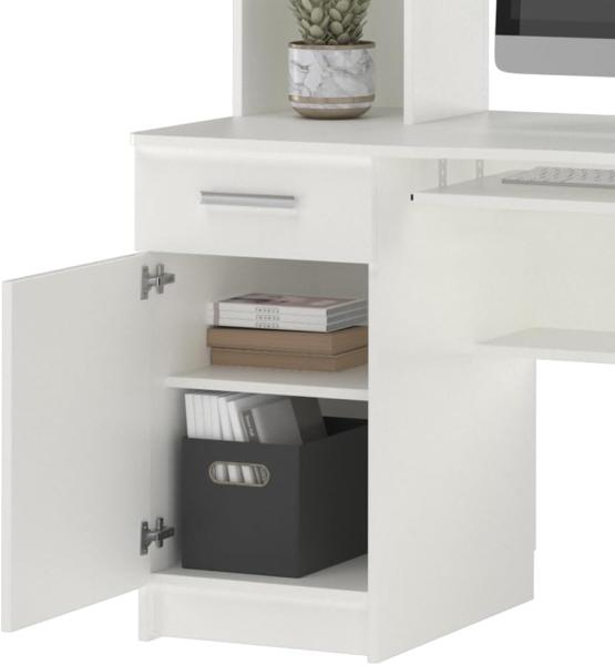 Schreibtisch Crossline Weiß 120.1 x 59.5 cm Vicco Bild 6