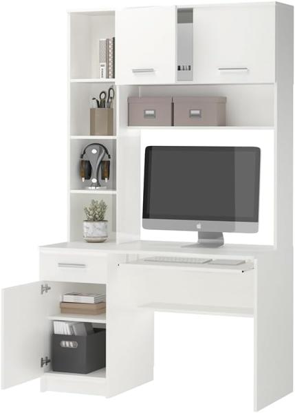 Schreibtisch Crossline Weiß 120.1 x 59.5 cm Vicco Bild 7